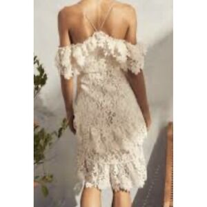 Saylor X Free People Small Maggy Tiered Lace Dress Boho Hippie Cold Shoulder